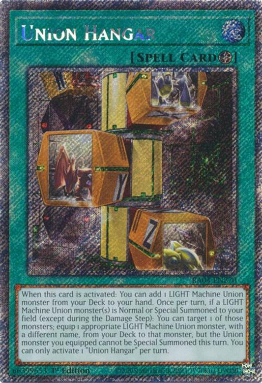 Union Hangar * Platinum Secret Rare * * RA04-EN270