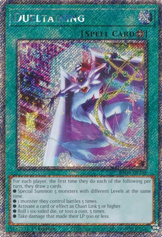 Dueltaining * Platinum Secret Rare * * RA04-EN286