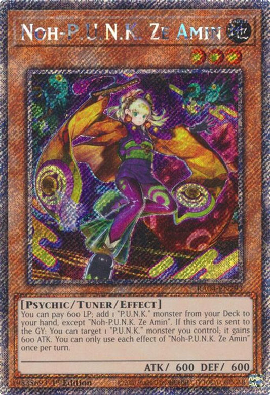 RA04-EN293 * Noh-P.U.N.K. Ze Amin * Platinum Secret Rare * Quarter Century Stampede