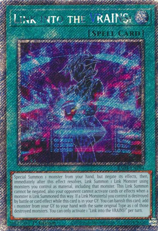RA04-EN294 * Link Into The VRAINS! * Platinum Secret Rare * Quarter Century Stampede