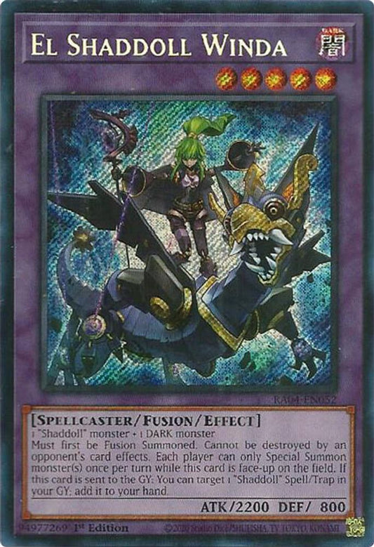 RA04-EN052 * El Shaddoll Winda * Secret Rare * Quarter Century Stampede