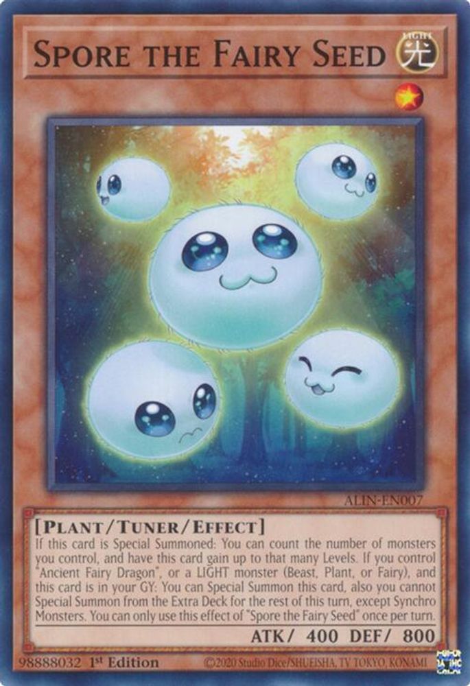 ALIN-EN007 * Spore the Fairy Seed * Common * Alliance Insight