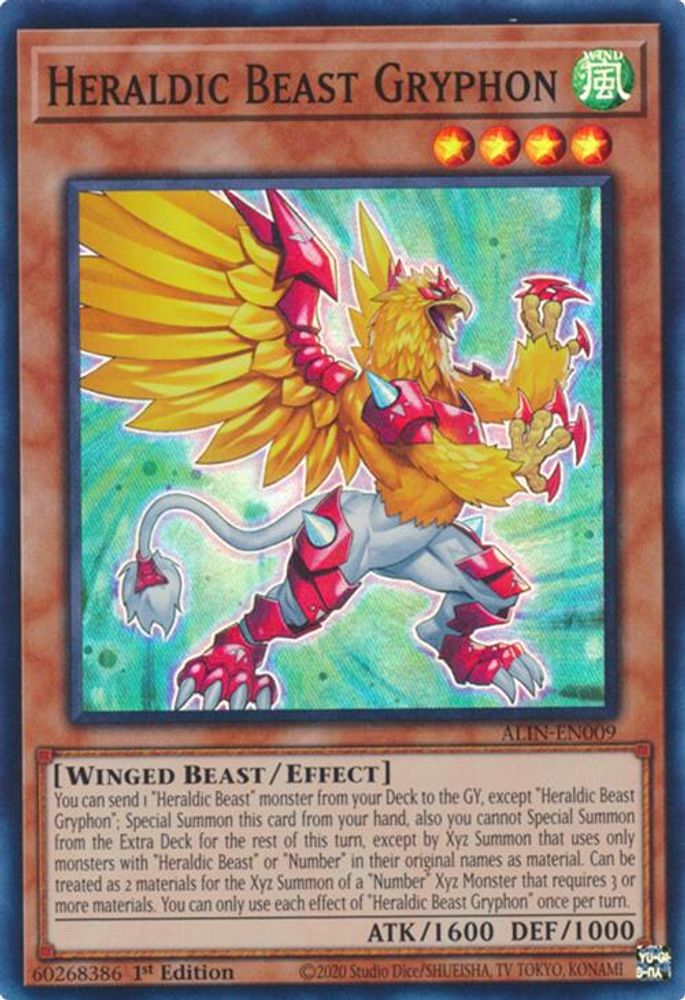 ALIN-EN009 * Heraldic Beast Gryphon * Super Rare * Alliance Insight