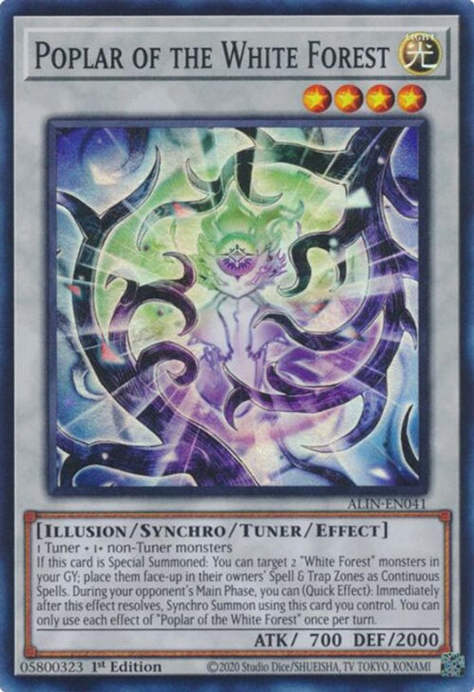 ALIN-EN041 * Poplar of the White Forest * Super Rare * Alliance Insight