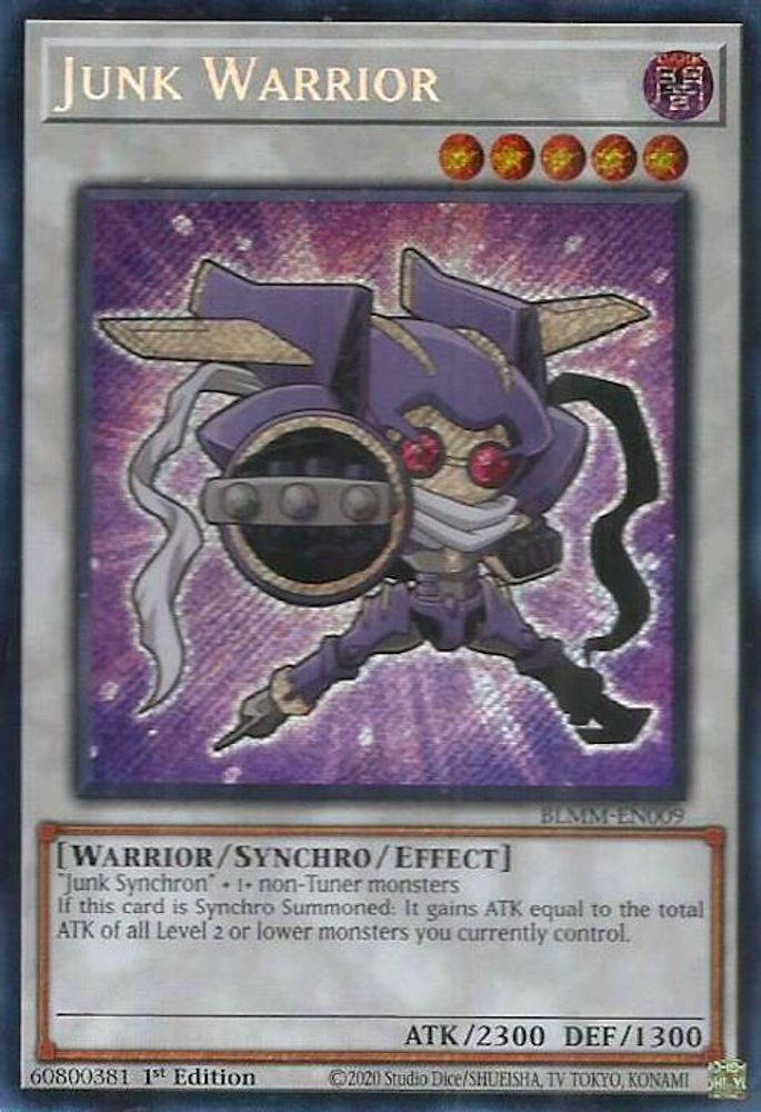 BLMM-EN009 * Junk Warrior * Secret Rare * Battles of Legend: Monster Mayhem