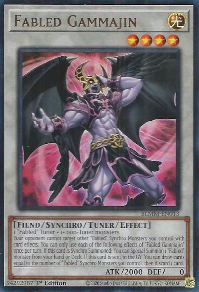 BLMM-EN013 * Fabled Gammajin * Ultra Rare * Battles of Legend: Monster Mayhem
