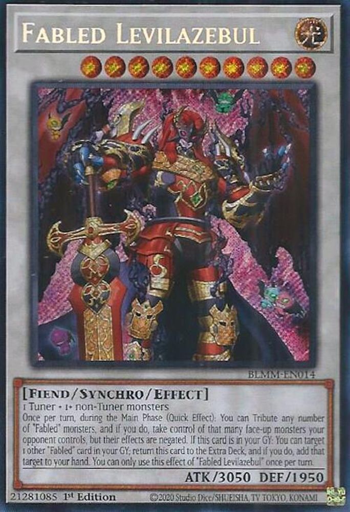 BLMM-EN014 * Fabled Levilazebul * Secret Rare * Battles of Legend: Monster Mayhem