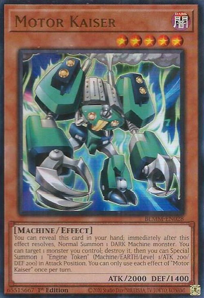 BLMM-EN028 * Motor Kaiser * Ultra Rare * Battles of Legend: Monster Mayhem