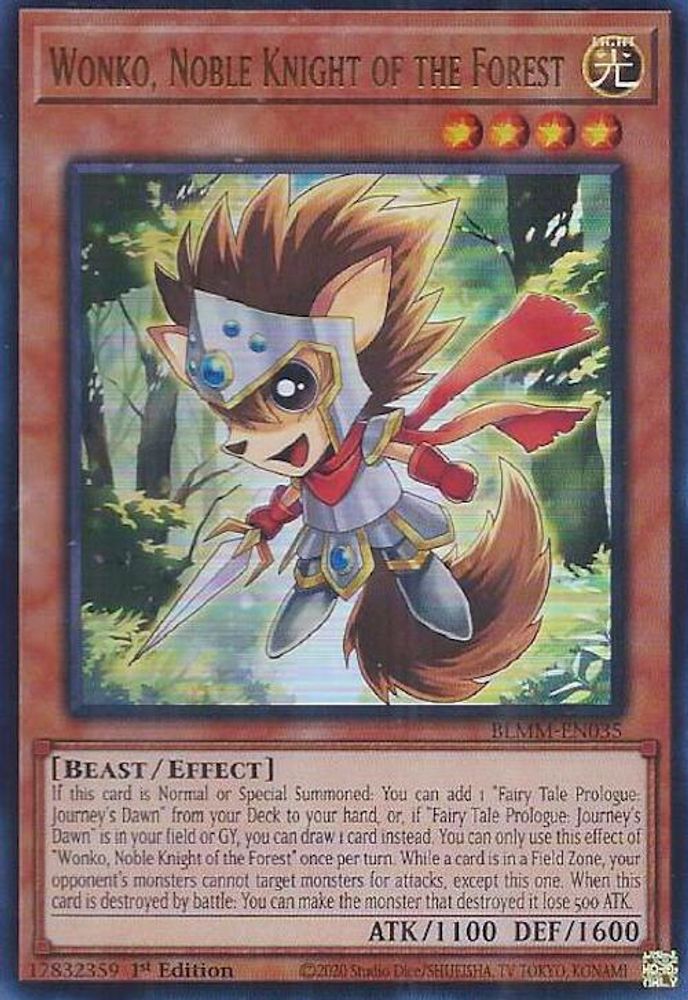BLMM-EN035 * Wonko, Noble Knight of the Forest * Ultra Rare * Battles of Legend: Monster Mayhem