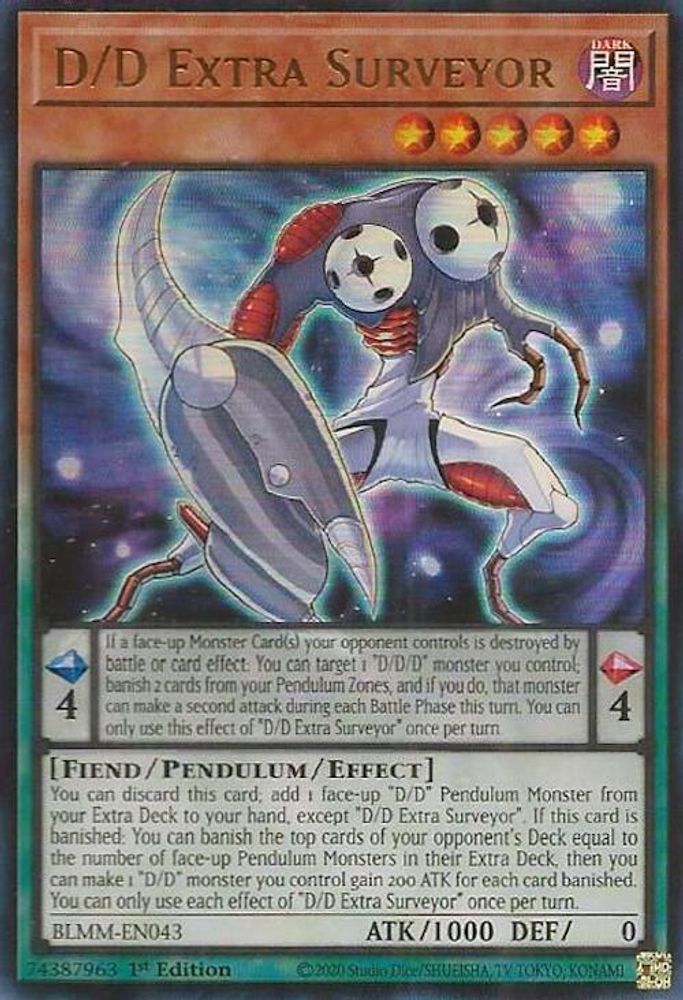 BLMM-EN043 * D/D Extra Surveyor * Ultra Rare * Battles of Legend: Monster Mayhem