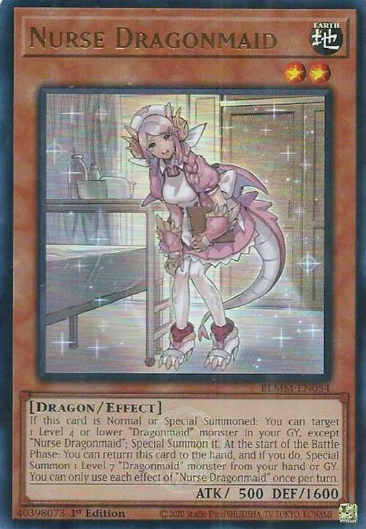 BLMM-EN054 * Nurse Dragonmaid * Ultra Rare * Battles of Legend: Monster Mayhem