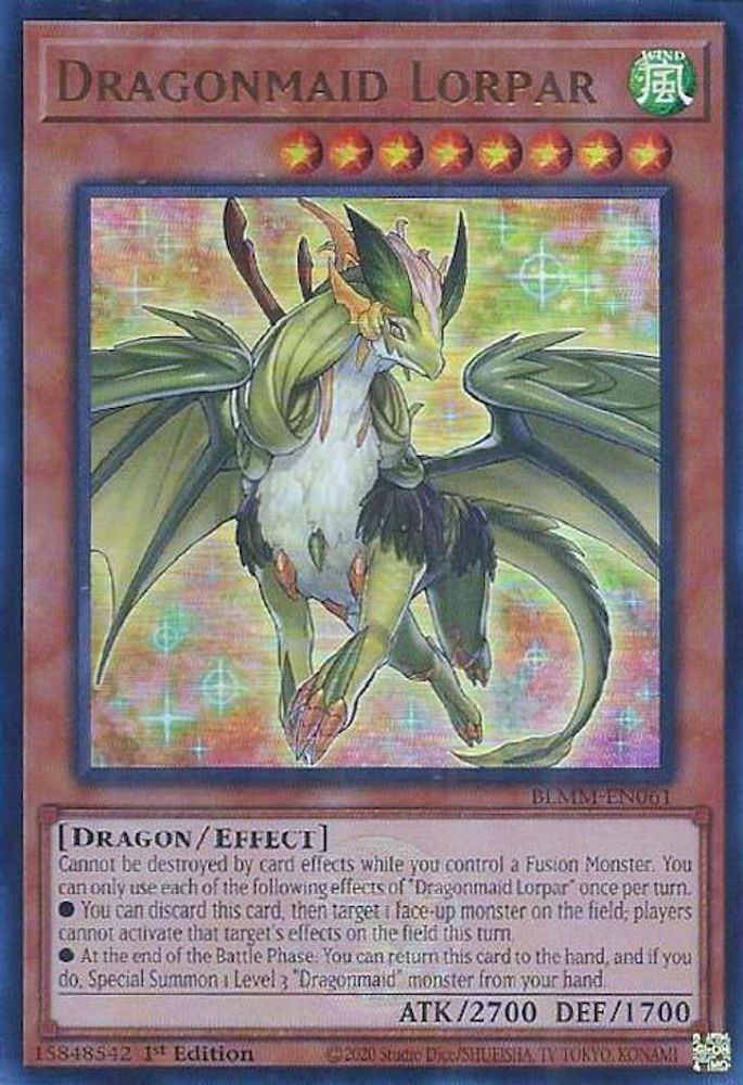 BLMM-EN061 * Dragonmaid Lorpar * Ultra Rare * Battles of Legend: Monster Mayhem