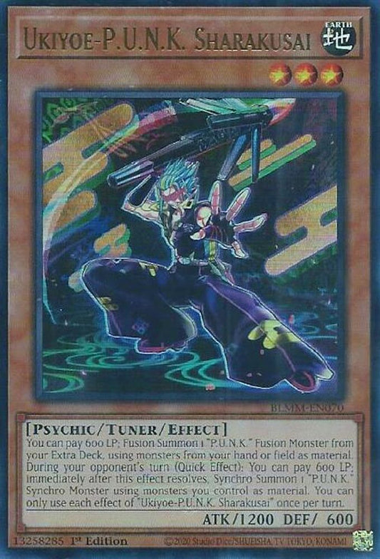 BLMM-EN070 * Ukiyoe-P.U.N.K. Sharakusai * Ultra Rare * Battles of Legend: Monster Mayhem