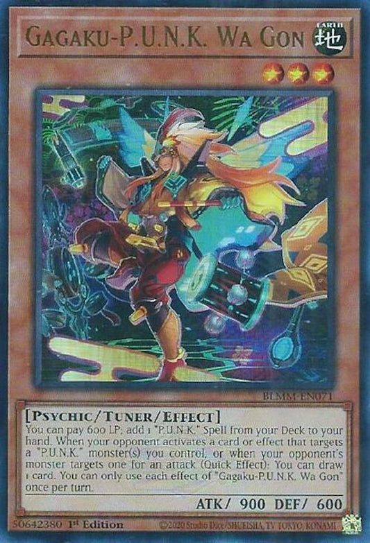 BLMM-EN071 * Gagaku-P.U.N.K. Wa Gon * Ultra Rare * Battles of Legend: Monster Mayhem