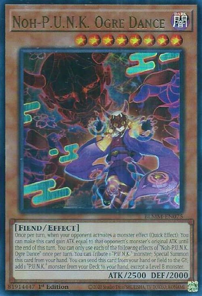 BLMM-EN075 * Noh-P.U.N.K. Ogre Dance * Ultra Rare * Battles of Legend: Monster Mayhem