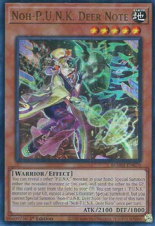 BLMM-EN076 * Noh-P.U.N.K. Deer Note * Ultra Rare * Battles of Legend: Monster Mayhem