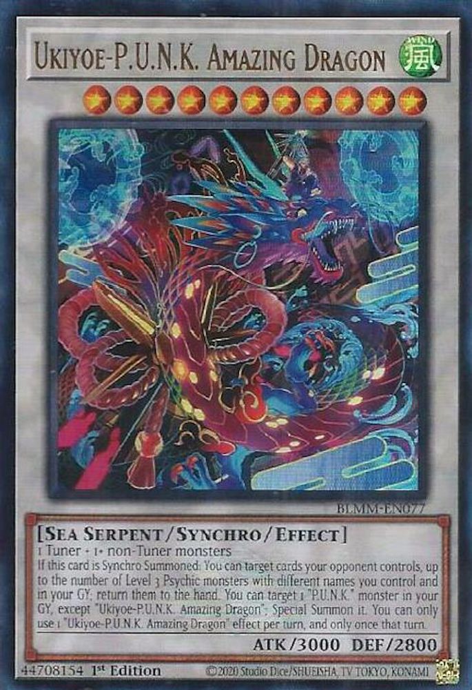 BLMM-EN077 * Ukiyoe-P.U.N.K. Amazing Dragon * Ultra Rare * Battles of Legend: Monster Mayhem