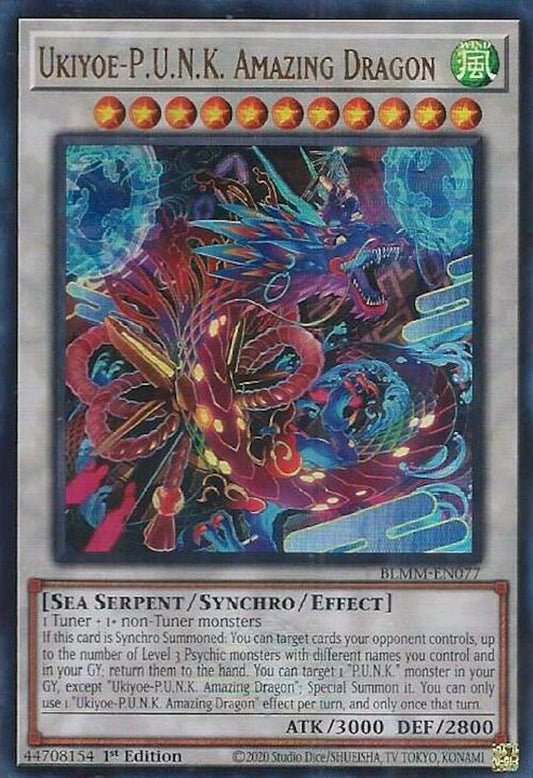 BLMM-EN077 * Ukiyoe-P.U.N.K. Amazing Dragon * Ultra Rare * Battles of Legend: Monster Mayhem