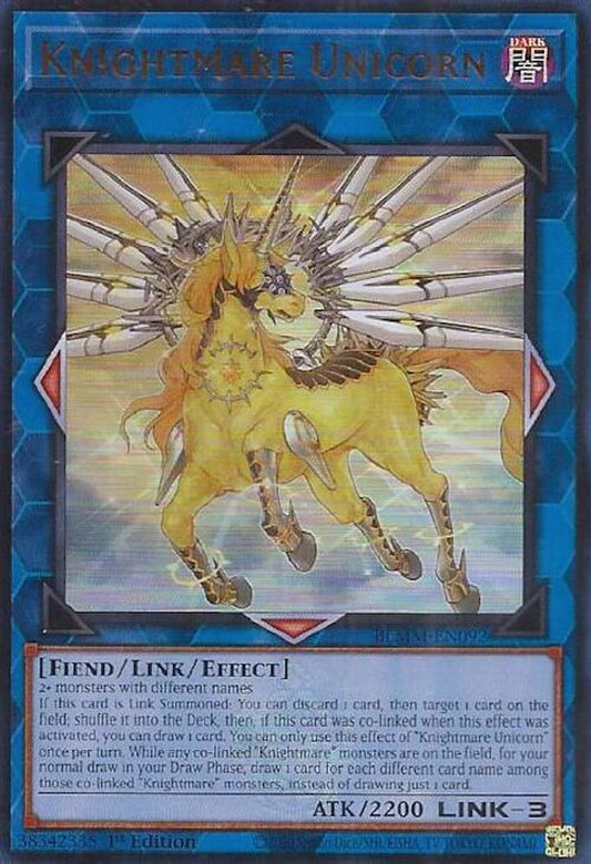 BLMM-EN092 * Knightmare Unicorn * Ultra Rare * Battles of Legend: Monster Mayhem
