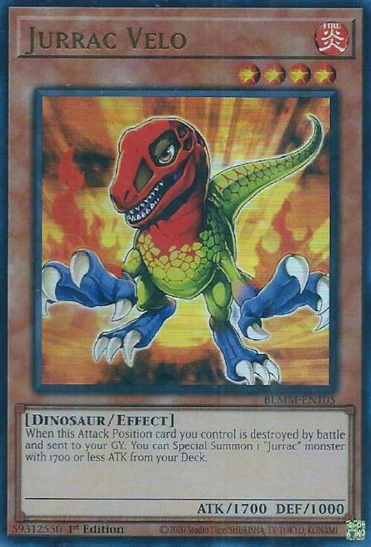 BLMM-EN105 * Jurrac Velo * Ultra Rare * Battles of Legend: Monster Mayhem