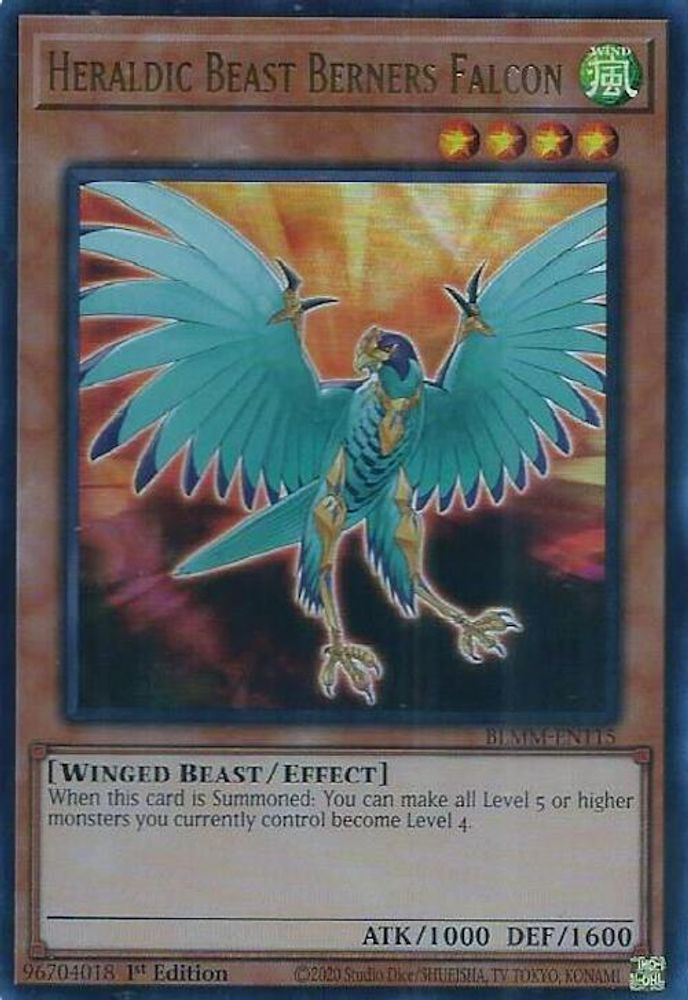 BLMM-EN115 * Heraldic Beast Berners Falcon * Ultra Rare * Battles of Legend: Monster Mayhem