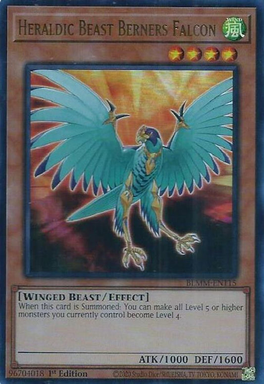 BLMM-EN115 * Heraldic Beast Berners Falcon * Ultra Rare * Battles of Legend: Monster Mayhem