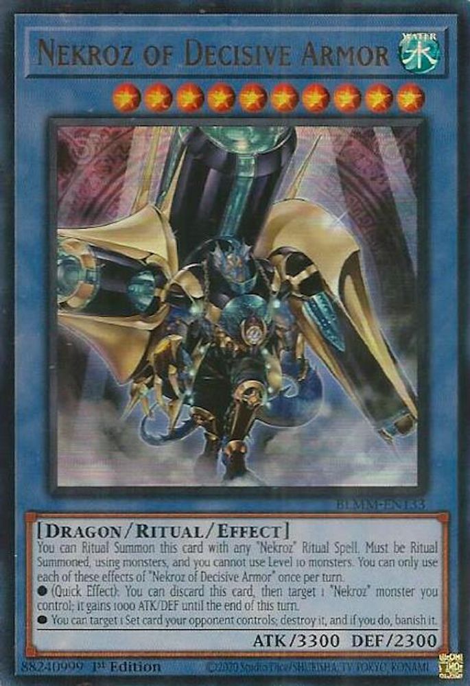 BLMM-EN133 * Nekroz of Decisive Armor * Ultra Rare * Battles of Legend: Monster Mayhem