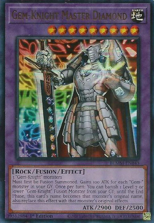 BLMM-EN143 * Gem-Knight Master Diamond * Ultra Rare * Battles of Legend: Monster Mayhem