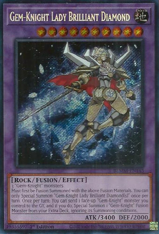 BLMM-EN145 * Gem-Knight Lady Brilliant Diamond * Secret Rare * Battles of Legend: Monster Mayhem