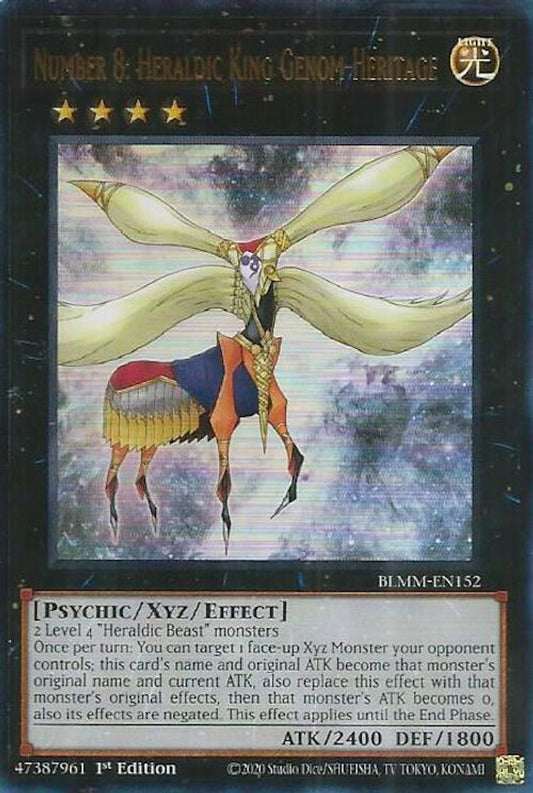 BLMM-EN152 * Number 8: Heraldic King Genom-Heritage * Ultra Rare * Battles of Legend: Monster Mayhem