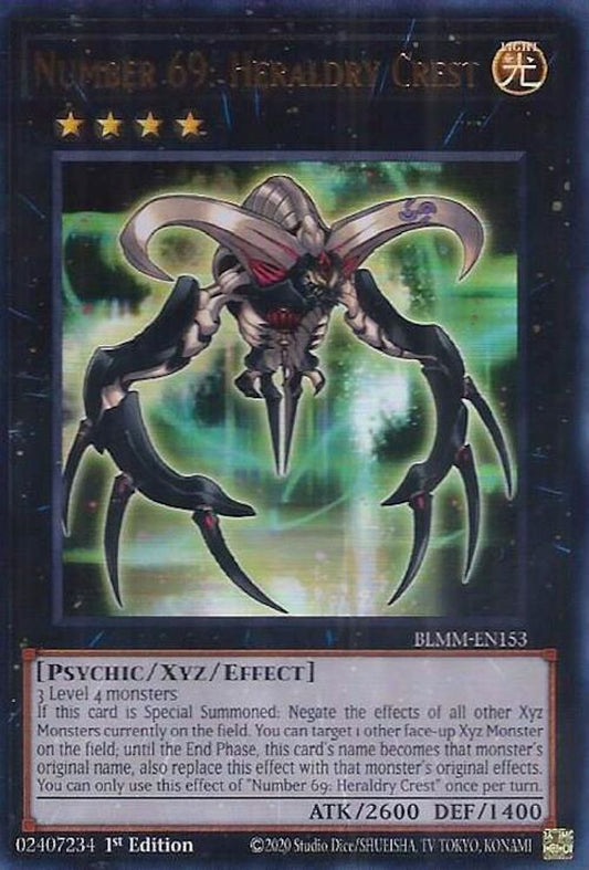 BLMM-EN153 * Number 69: Heraldry Crest * Ultra Rare * Battles of Legend: Monster Mayhem