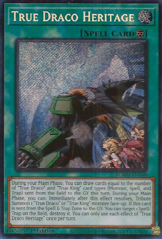 BLMM-EN168 * True Draco Heritage * Secret Rare * Battles of Legend: Monster Mayhem