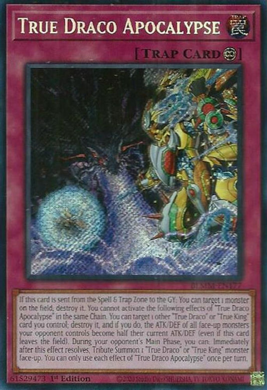 BLMM-EN177 * True Draco Apocalypse * Secret Rare * Battles of Legend: Monster Mayhem
