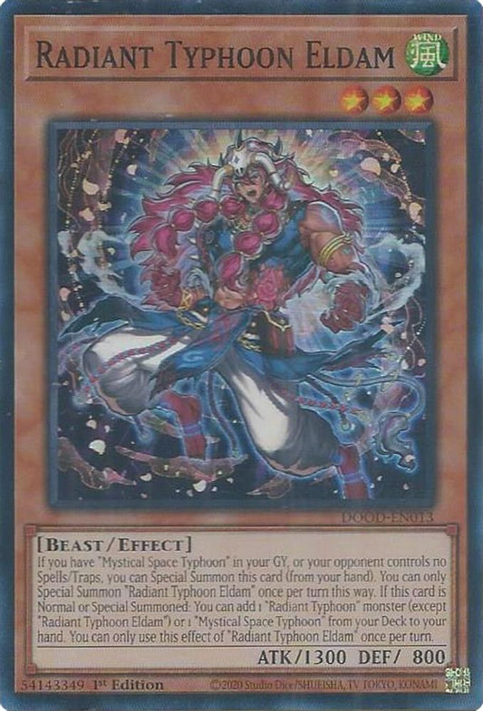 DOOD-EN013 * Radiant Typhoon Eldam * Super Rare * Doom of Dimensions