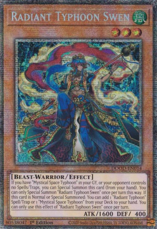 DOOD-EN014 * Radiant Typhoon Swen * Starlight Rare * Doom of Dimensions