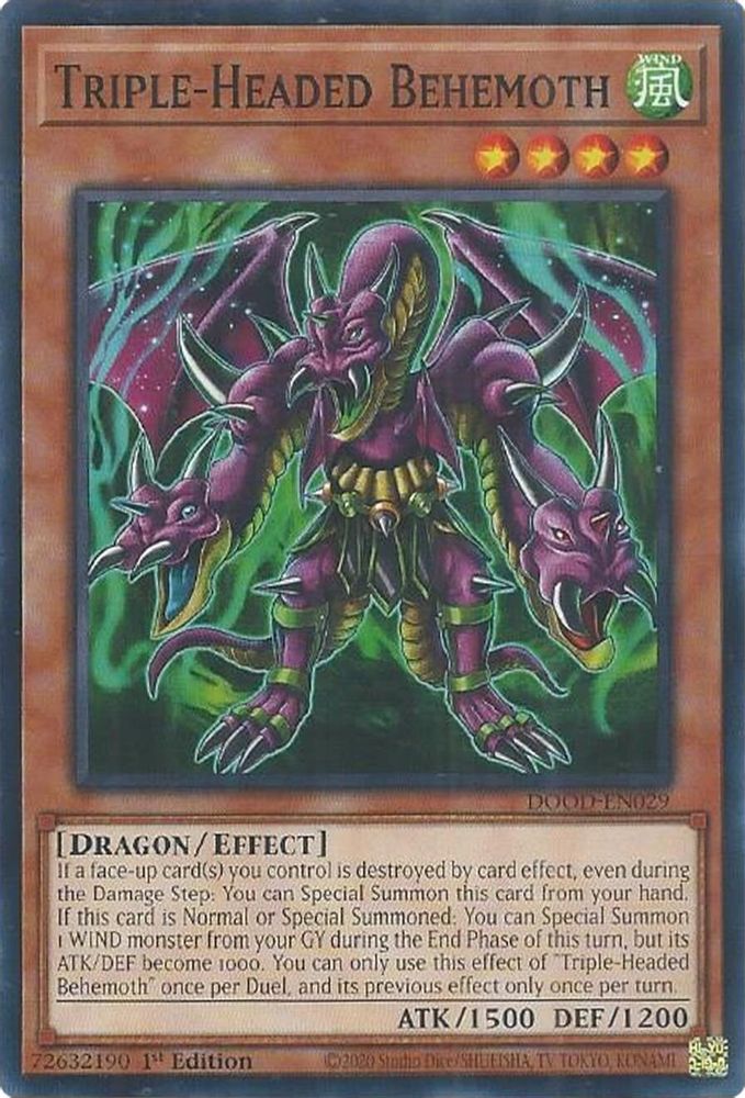 DOOD-EN029 * Triple-Headed Behemoth * Common * Doom of Dimensions