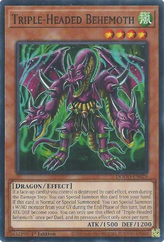 DOOD-EN029 * Triple-Headed Behemoth * Common * Doom of Dimensions