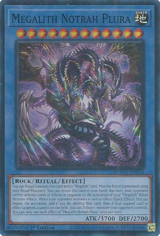 DOOD-EN034 * Megalith Notrah Plura * Super Rare * Doom of Dimensions