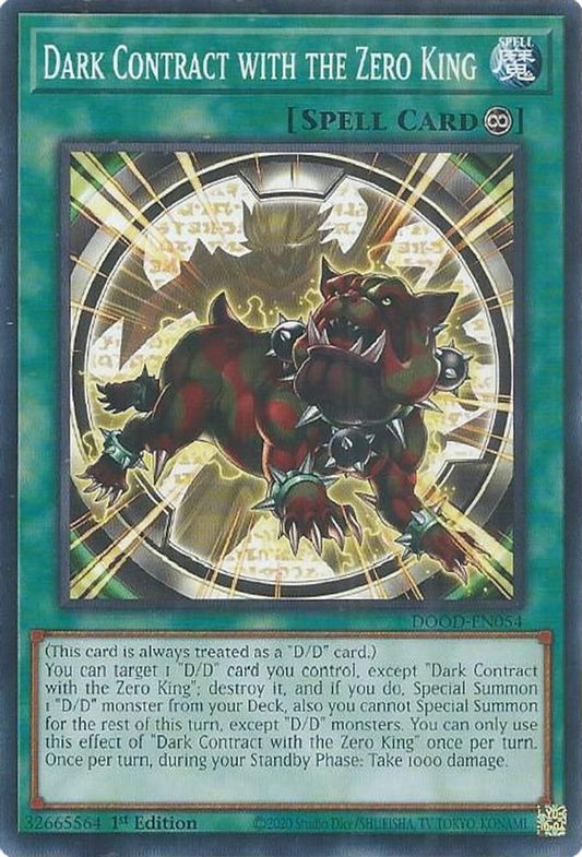 DOOD-EN054 * Dark Contract with the Zero King * Common * Doom of Dimensions