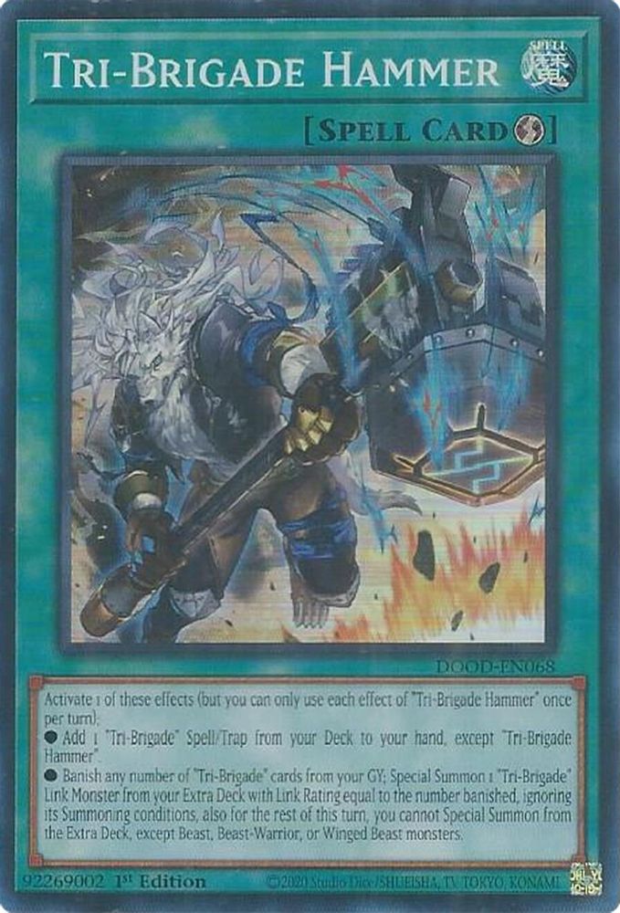 DOOD-EN068 * Tri-Brigade Hammer * Super Rare * Doom of Dimensions