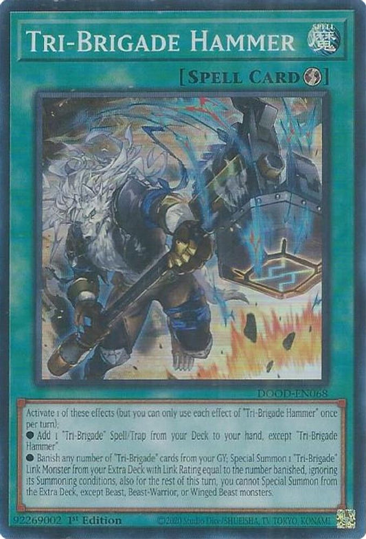 DOOD-EN068 * Tri-Brigade Hammer * Super Rare * Doom of Dimensions