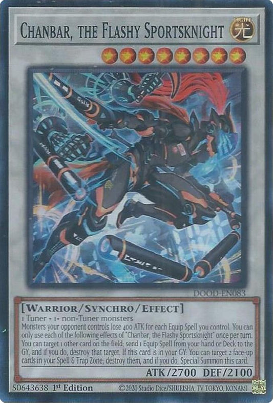 DOOD-EN083 * Chanbar, the Flashy Sportsknight * Super Rare * Doom of Dimensions