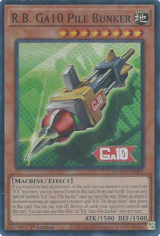 DOOD-EN092 * R.B. Ga10 Pile Bunker * Super Rare * Doom of Dimensions