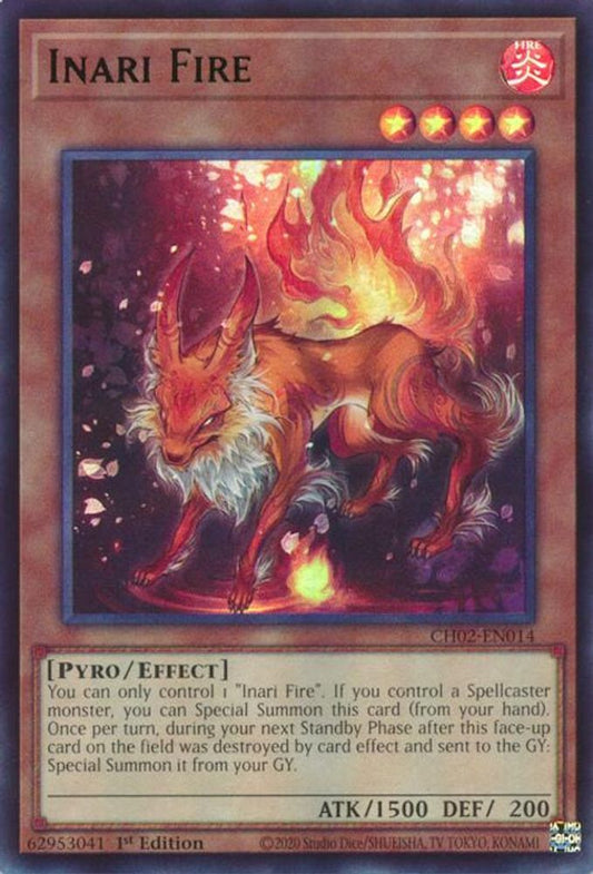 CH02-EN014 - Inari Fire - Ultra Rare - THE CHRONICLES DECK: Spirit Charmers (All-Foil Edition)