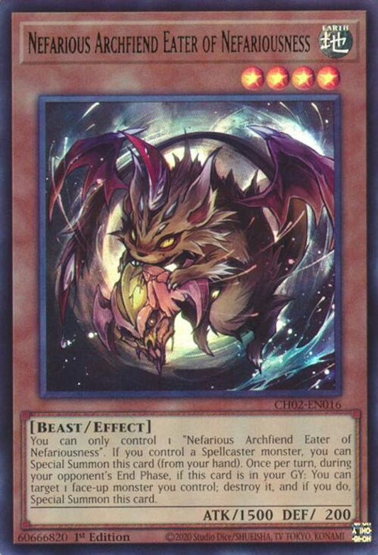 CH02-EN016 - Nefarious Archfiend Eater of Nefariousness - Ultra Rare - THE CHRONICLES DECK: Spirit Charmers (All-Foil Edition)