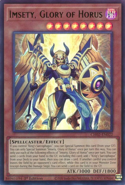 CH02-EN022 - Imsety, Glory of Horus - Ultra Rare - THE CHRONICLES DECK: Spirit Charmers (All-Foil Edition)