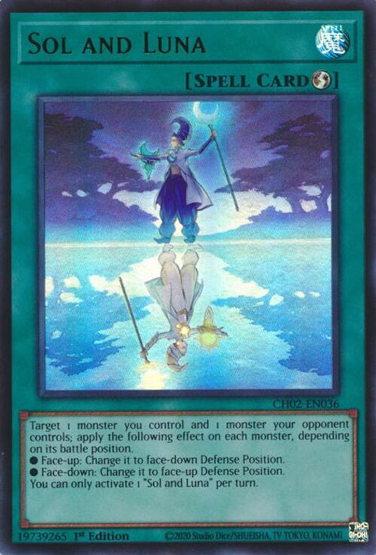 CH02-EN036 - Sol and Luna - Ultra Rare - THE CHRONICLES DECK: Spirit Charmers (All-Foil Edition)