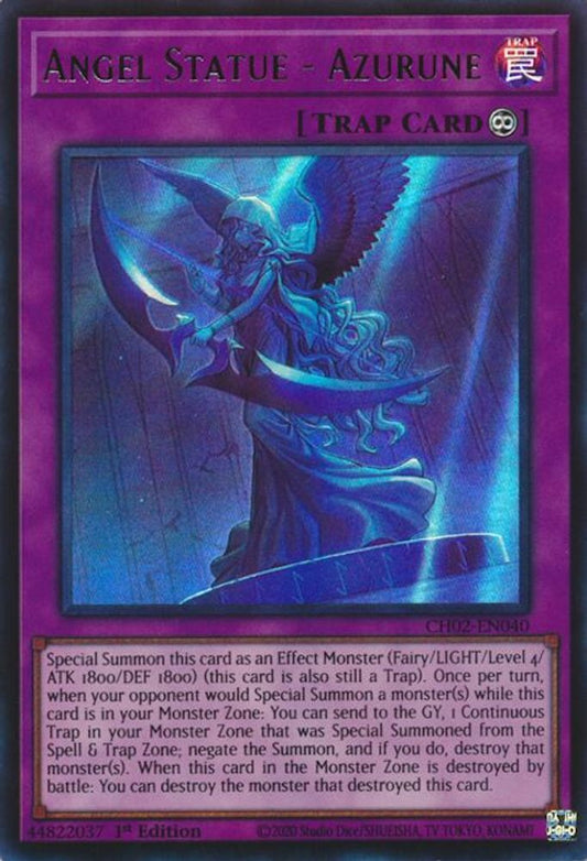 CH02-EN040 - Angel Statue - Azurune - Ultra Rare - THE CHRONICLES DECK: Spirit Charmers (All-Foil Edition)