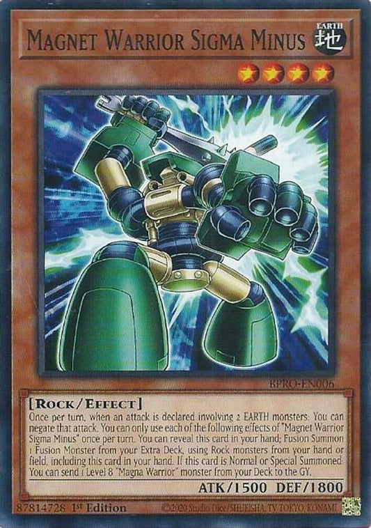 Magnet Warrior Sigma Minus * Common * BPRO-EN006