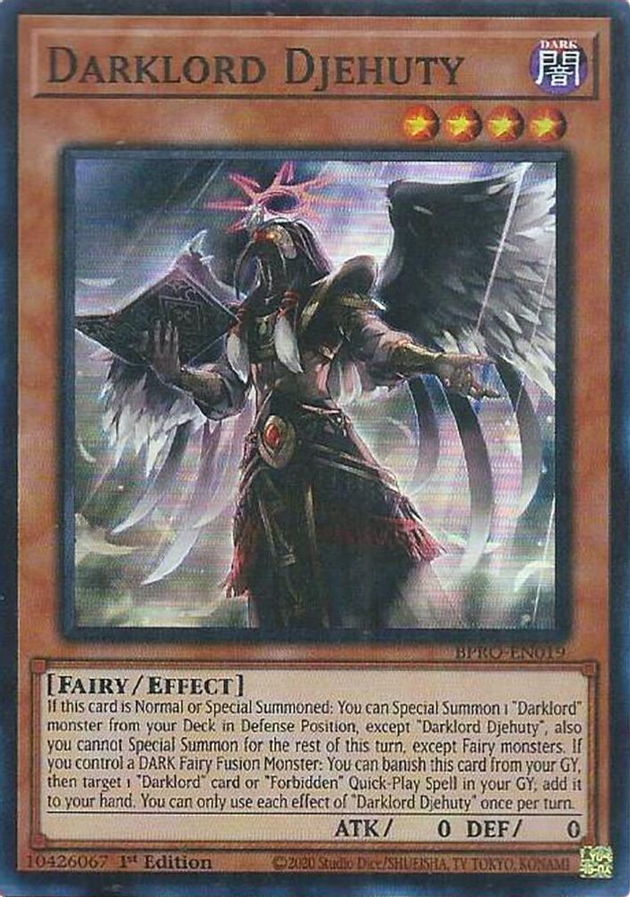 BPRO-EN019 * Darklord Djehuty * Super Rare * Burst Protocol